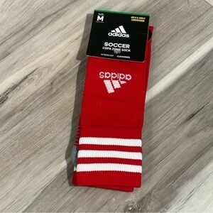 NEW! Adidas Copa Zone Cushion Soccer Sock | Adult Medium Red & Gray